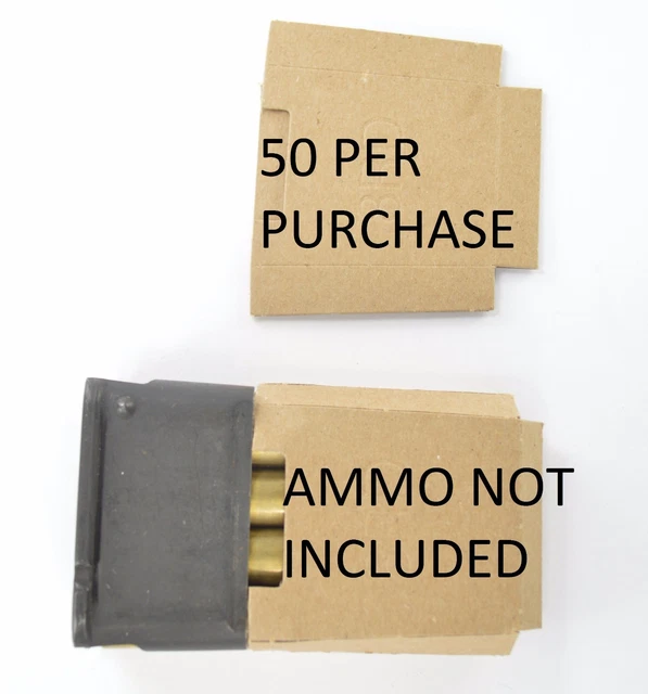 24 Pack Garand Bandolier Cardboard Inserts - Fits 8 Round EN-BLOC Clips Perfectly