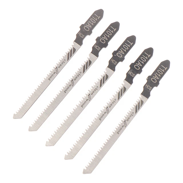 5PCS T101AO HCS TShank Jigsaw Blades Curve Cutting Tool For Wood