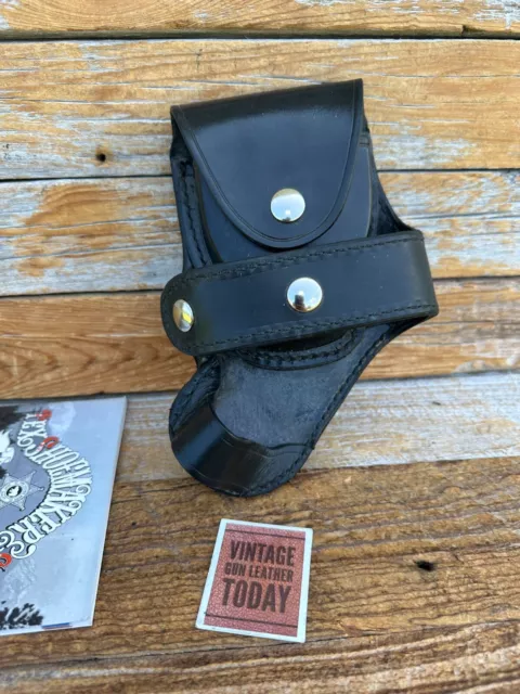 Vintage Tex Shoemaker HC12 Handler 12 Holder w/ Black Snap Leather Cuff Case