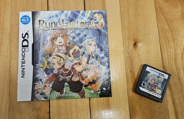 RUNE FACTORY 3: A Fantasy Harvest Moon (Nintendo DS, 2010) $42.00
