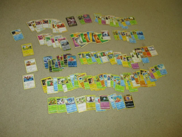 Lot of 139 POKEMON Cards Pikachu Psyduck Eevee Trainer Basic Energy Stage 1 & 2