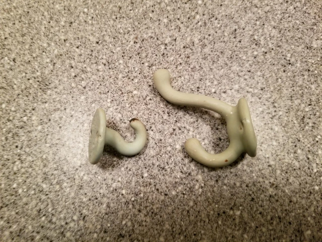 Vintage Vitrolite Jadeite Green Bathroom Hardware Brackets & Hooks 3