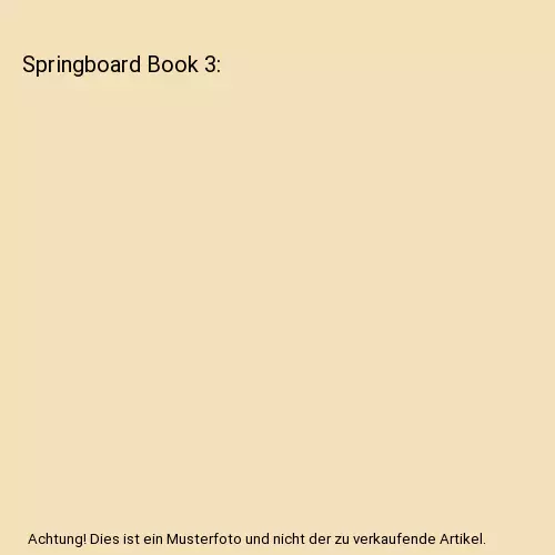 Springboard Book 3, John Hedley