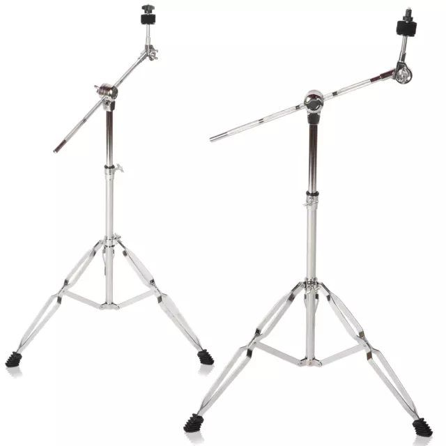 2Pack Standard Cymbal Boom Stand Double Braced Adjustable Cymbal Stand 28"-47...