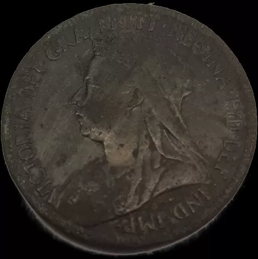 Old Head Queen Victoria Half Penny 1901