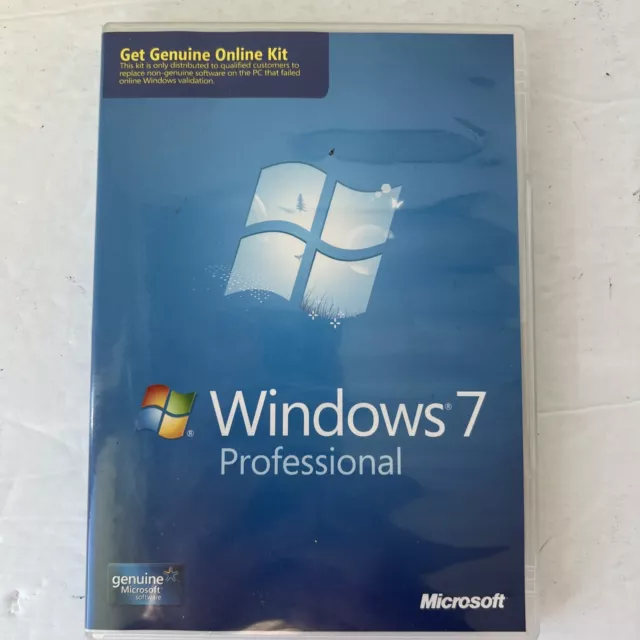 Microsoft Windows 7 Professional 32/64 Bit "Get Genuine Online Kit" w/ Key? READ