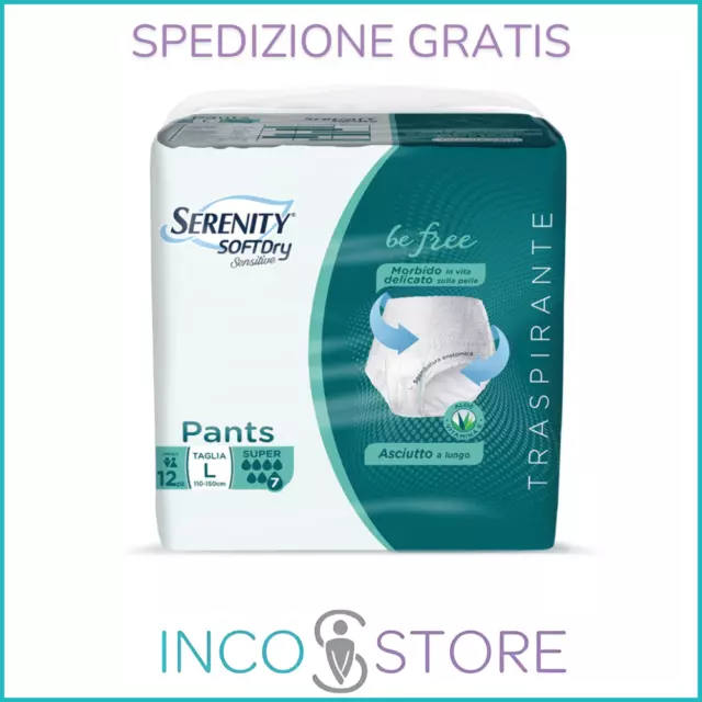 Pannoloni per Anziani Serenity per Incontinenza Tag. L  Mutandina Super Soft Dry