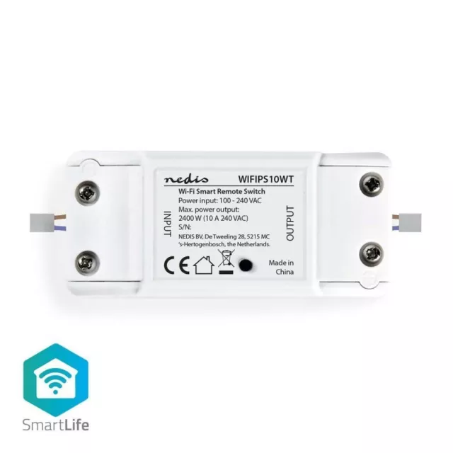 NEDIS Interrupteur Intelligent WiFi Smart switch  Circuit breaker  Inline  6A