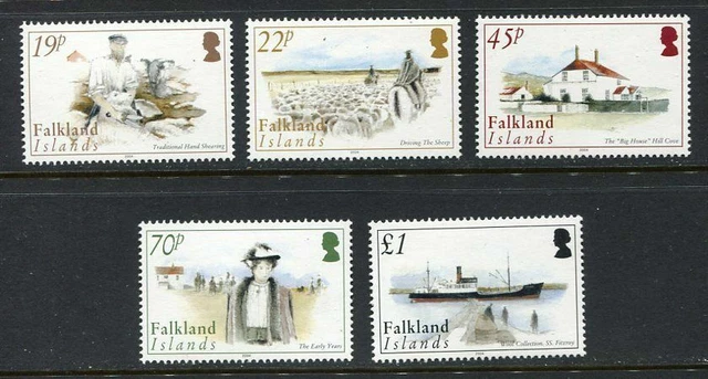 39212) Falkland Isl. 2004 MNH Sheep Farmen 5v