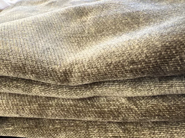 Green and Brown Stria Chenille Upholstery Fabric By the Yard (R604-RK16)