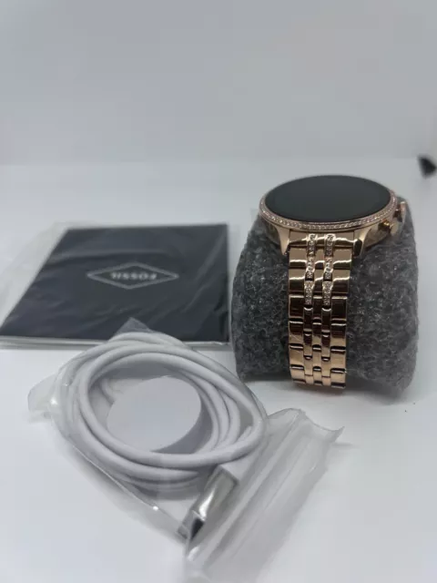 Fossil Unisex Gen 6 42mm Stainless Steel Touchscreen Smart Watch, Rose Gold