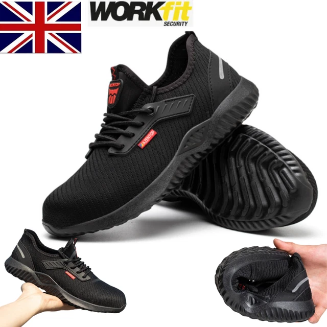 MENS SAFETY SHOES Work Trainers Womens Steel Toe Cap Lightweight Hiking ...