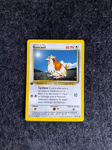 Carte Pokemon Roucool 57/102 Set de Base Edition 1 PSA PCA NM/Mint NEUF ⭐