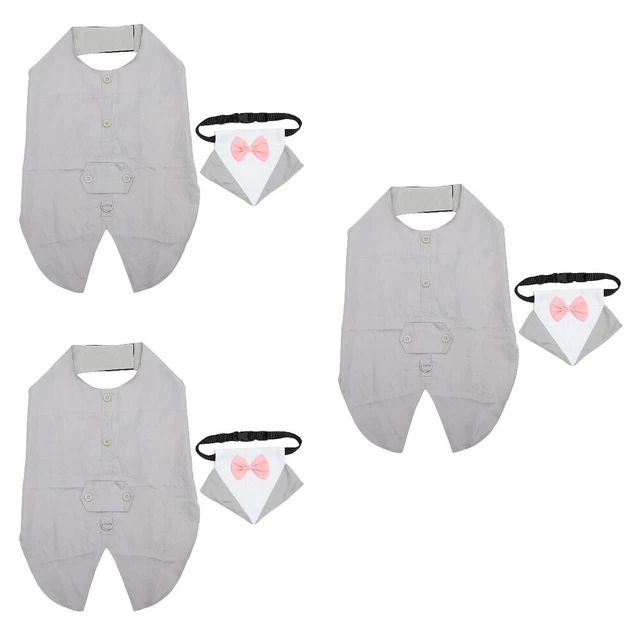 3 Sets Pet Zubehör Kostüm Hund Fliege Shirt Hund Bandana Für Festival Party Foto