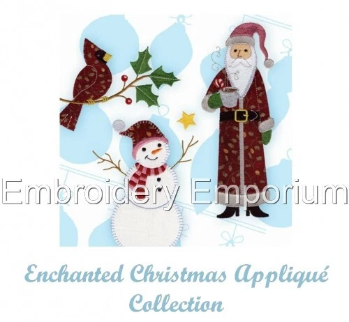 Aplique De Navidad Encantado - Diseños De Bordado De Máquina En Usb