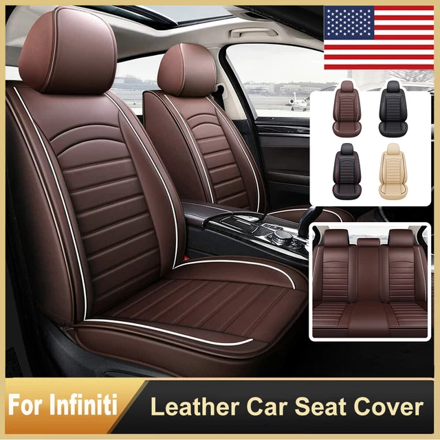 PU Leather Car Seat Covers 2/5-seat Cushions Accessories For Infiniti Breathable