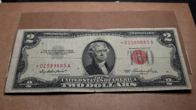 $2 1953 Red Seal STAR Legal Tender Note