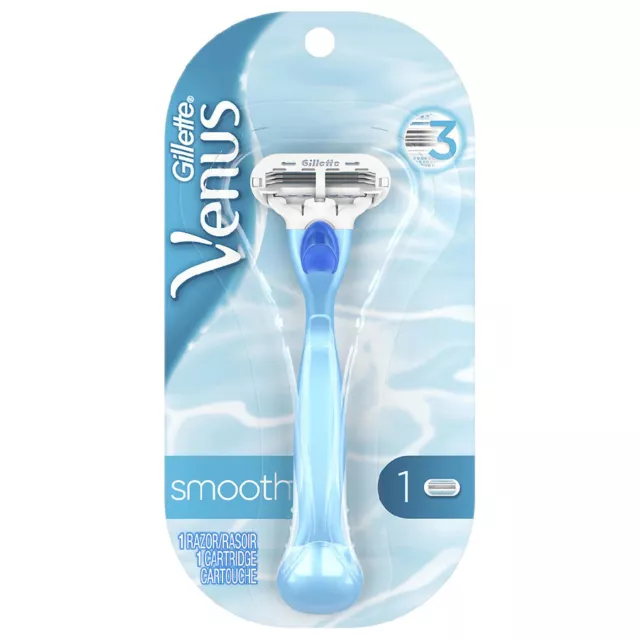 Gillette Venus 3-Blade Smooth Razor + 1 Refill Cartridge