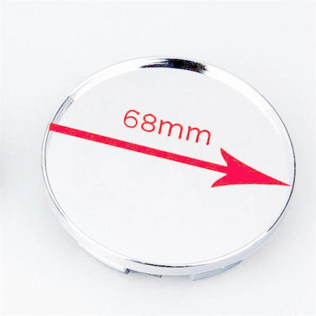 No Logo 4Pcs Wheel Rim Center Hub Caps Cover 68MM Car Accessories Chrome Silver