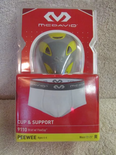 Mcdavid Cup & Support - 9110 Brief w/FlexCup -Peewee-R - 22-23" Ages 4-6  (G 19)