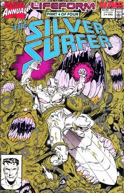 SILVER SURFER (Vol. 3) ANNUAL #3 F, Direct, Marvel Comics 1990 Stock Image