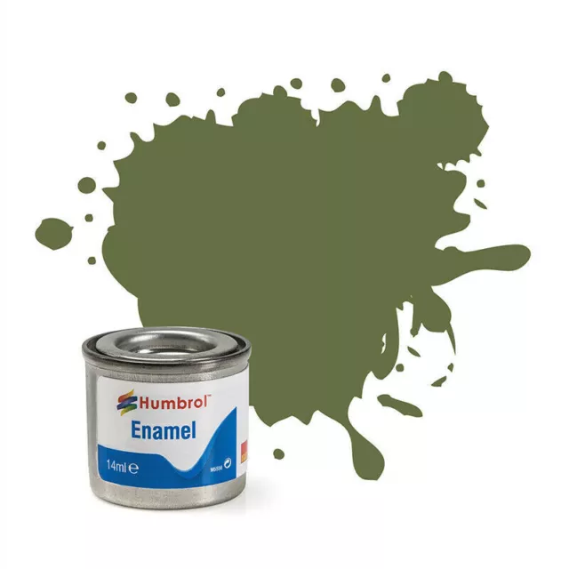 Humbrol - 80 VERT PRE MAT Grass green matt enamel émail peinture 14ml réf AA0881