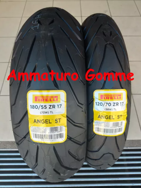 Coppia 120/70 17 180/55 17 Dot/Anno 2024/23 +Omaggio Pirelli Angel St Gomme Moto