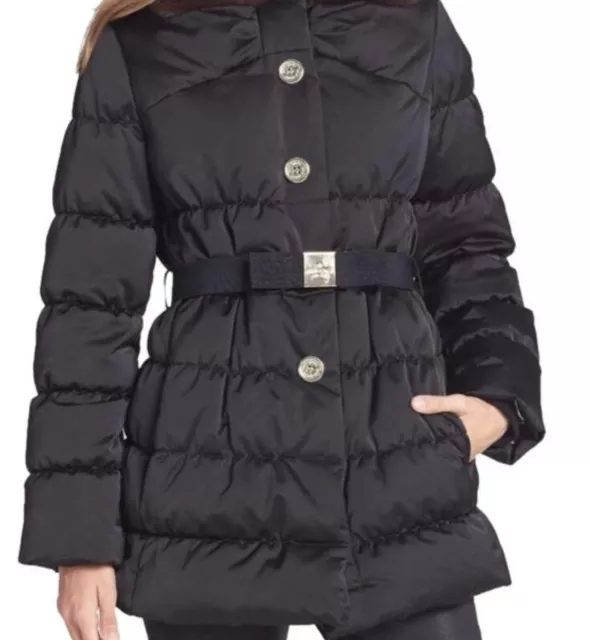 $698 Kate Spade NY Womens Black Becky Puffer Down/Feather Coat, XS