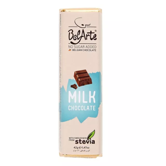 Belarte Sugar-Free Milk Chocolate 42g Free Shipping World Wide