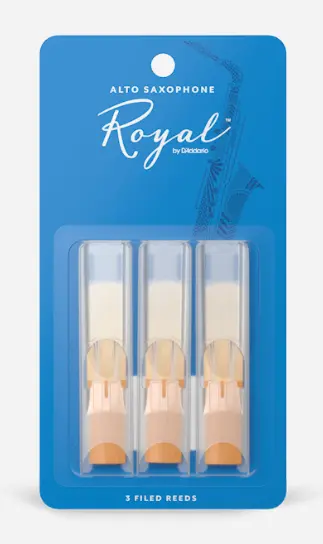Rico Royal Alto Sax Reeds - 3-pack - Ideal For Beginners. Strength: 1.5