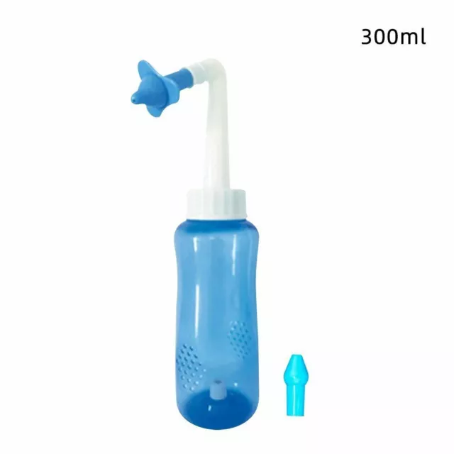 500/300ML Nasal Flush Kit Neti Pot Sinus Rinse Nose Wash Bottle Irrigator Saline