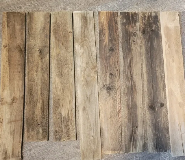 Reclaimed Weathered Distressed Wood Fence Planks Boards Crafting Projects 10 PCS 2