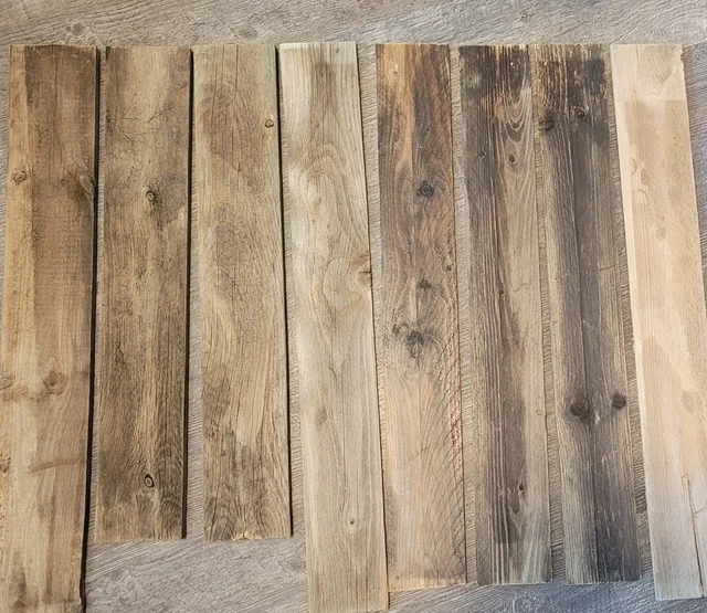 Reclaimed Weathered Distressed Wood Fence Planks Boards Crafting Projects 10 PCS 2