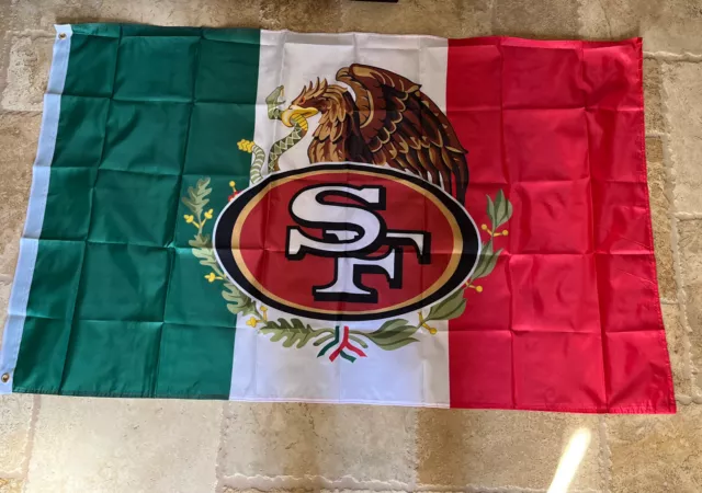 San Francisco 49ers Familia Huelga Flag 3' x 5' Quest For 6 Red