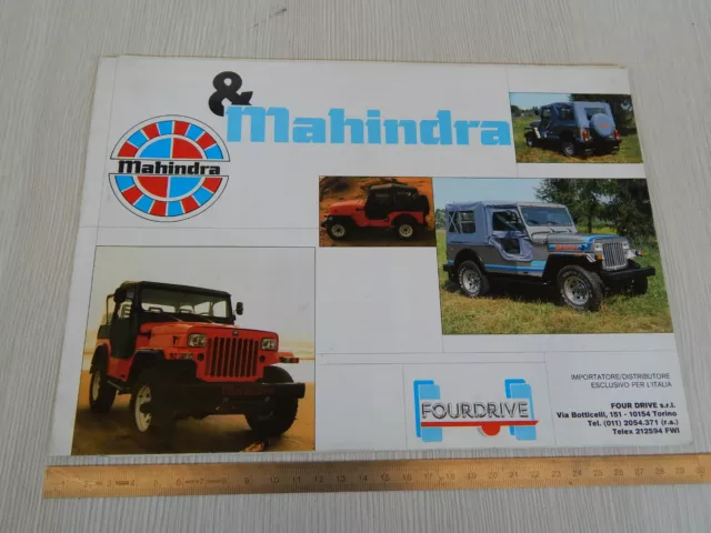 DEPLIANT BROCHURE ORIGINALE FUORISTRADA 4x4 MAHINDRA TIPO JEEP