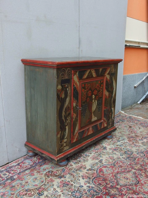 Credenzino A Una Porta Laccato Epoca 800 Francia