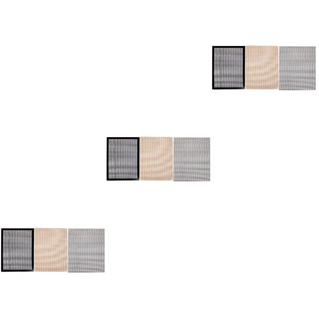3x Grill Pads Bbq Grill Matte Fiberglas Grill Mesh-Matte