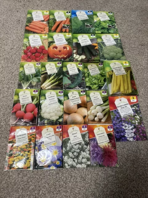 Various Vegetable And Flower Seed Packets - Brand New