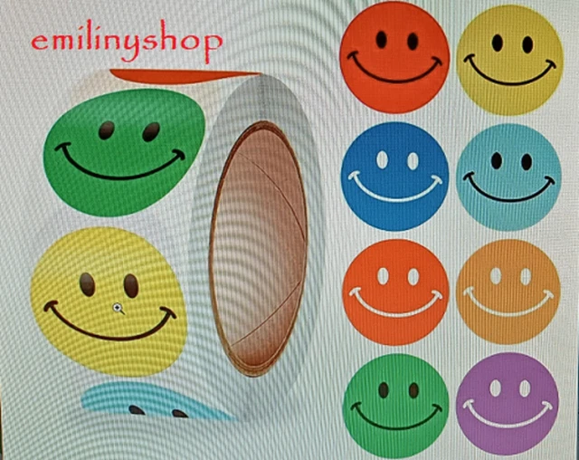 lot 50 étiquettes stickers smiley NEUF