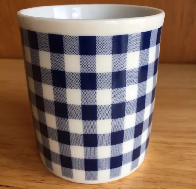 Tasse à café poulet/poule - plaid gingham bleu et blanc - ferme de campagne rustique 2