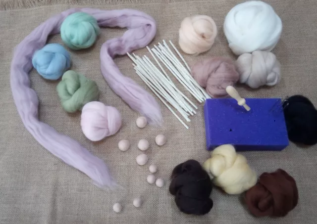 Set de Manualidades Elfos & Feen Lana Fieltro Inicio Figuras Seta Cuento DIY