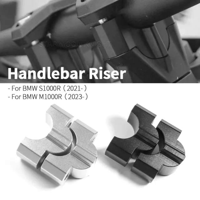 Handlebar Riser Drag Handle Bar Clamp Extend Adapter For BMW S1000R M1000R 2021-
