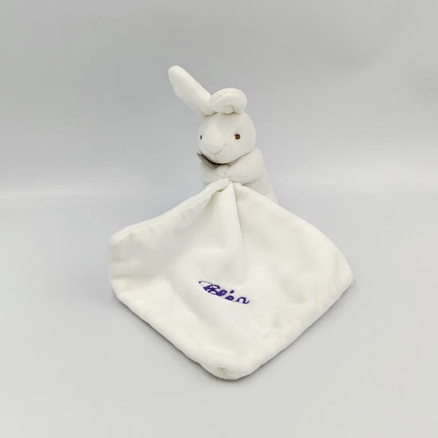Doudou et compagnie lapin blanc mouchoir référence boite fleur - 32344