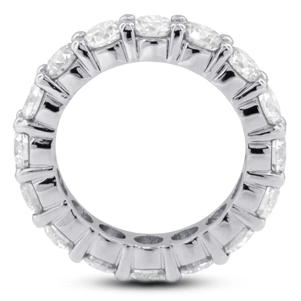 3 TCW I SI1 Round Cut Natural Certified Diamonds 14kw Gold Classic Eternity Ring