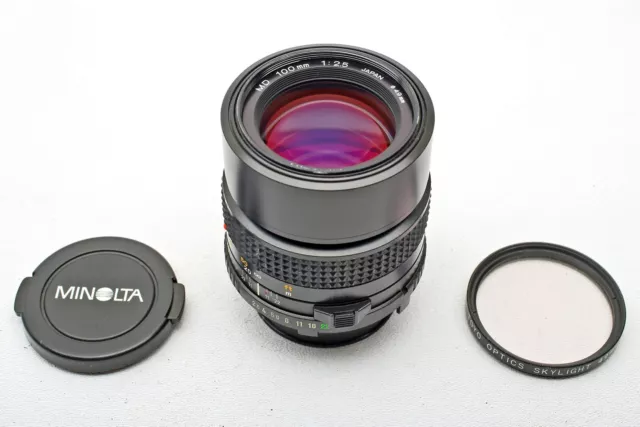 Minolta MD 100mm f2.5 MC/MD mount 100/2.5 Prime Portrait Lens++SHARP+FAST+BEAUTY