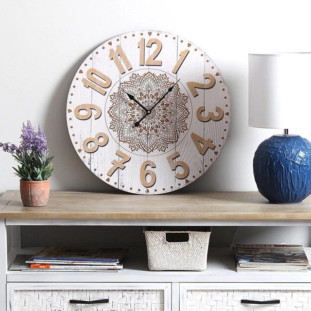 Orologio Da Parete - A Muro Mandala Bianco Versa Home