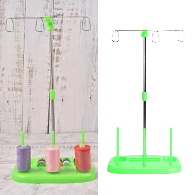 Estable 3 conos bobina rosca de pie bordado rosca soporte para coser macho