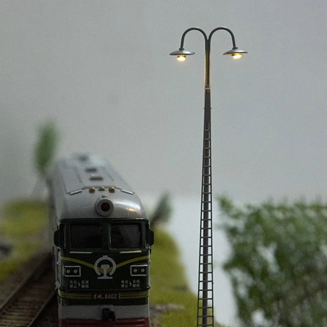 LYM10 10pcs Échelle HO/OO Modèle de Lampadare Rétro Modèle Ferrovare