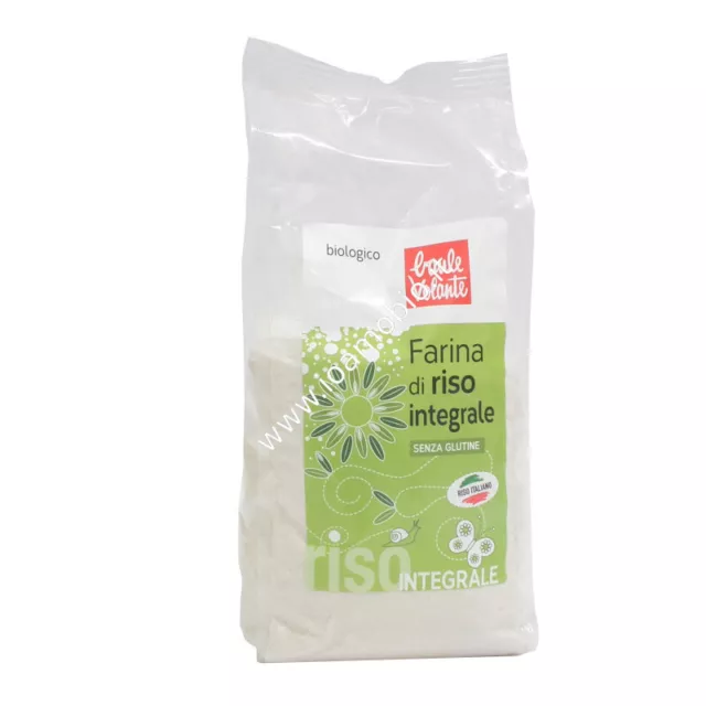 Farina di Riso Integrale Bio 375g - Senza Glutine Baule Volante