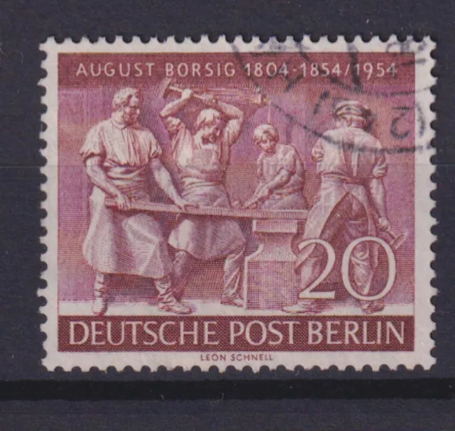 Berlin 125 100. Todestag von August Borsig 20 Pf gestempelt /2